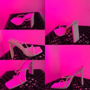 Size 6 Forever 21 White Low High Heels